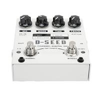 ZAWELIYO Delay Effect Dual Channel Electric Guitar Pedal with 4 Modes for Musicians DC9V 75mA White