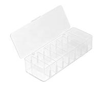 ZAWELIYO Desktop Data Cable Storage Box Clear Charge Cable Organizer for Neat Desktop Management for Home Office Plastic 9.8x3.1x1.8in (Hub Box [8 Grid Basic Model])