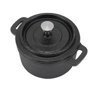 ZAWELIYO Double Traditional Thickened Cast Iron Cooking Pot for Slow Cooking, Roasts, Soups, for Kitchen Gas Oven (Diameter 10CM)
