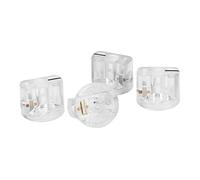ZAWELIYO Effect Pedal Knob Set, Transparent Plastic Easy Control for Guitar Instrument, 4Pcs Control Knobs, Higher Accuracy Adjustment