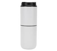 ZAWELIYO Electric Coffee Maker with 15 Grind Settings and Quick Heating for Camping, 8.9x3.2in Portable Coffee Cup for Office Use (White)