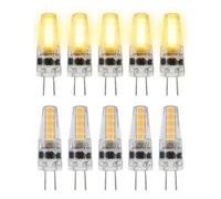 ZAWELIYO G4 LED Bulbs 10pcs, 2W Dimmable Warm White 2700K, 12-24V AC G4 Bi Pin Base Bulbs for Chandelier, Ceiling Light, Table Lamp