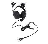ZAWELIYO Gaming Headset with RGB Lighting Stylish Cat Ear Design Immersive Sound for PC and Laptop Ergonomic Comfort ABSCasing