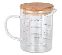 ZAWELIYO Glass Measuring Cup Clear Scale Efficient V Shaped Nozzle Coffee Cups for Kitchen Baking, Waiter, Experiment Borosilicate Glass (400ml)