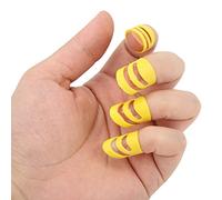ZAWELIYO Guitar Finger Picks Set, Ergonomic Fingertip Protection for Comfortable Playing, Suitable for Bass Banjo, 4 Pcs in S M L XL Sizes (Yellow)