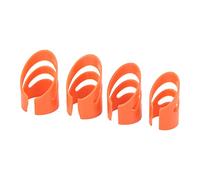 ZAWELIYO Guitar Finger Picks Set, Ergonomic Fingertip Protection for Comfortable Playing, Suitable for Bass Banjo, 4 Pcs in S M L XL Sizes (Red)