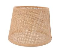 ZAWELIYO Lamp Shade Retro Hand Crafted Rattan Woven Lampshade for Table Ceiling Pendant E27 E14 Square Mesh Design Warm Ambience
