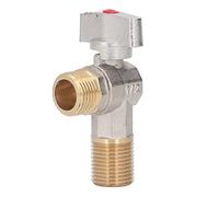 ZAWELIYO Large Brass Valve Durable Replacement Part for Kitchen Bathroom, 1/2 Inch Angle Stop Valve for Hot and Cold Water, Great Workmanship for Home Improvement (Red)