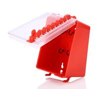 ZAWELIYO Lockout Tagout Box, Portable Wall Mount Group Lock Key Station Transparent Panel 8 Hole Key Storage for Factories Construction Sites 4.72 X 3.86 X 7.09in