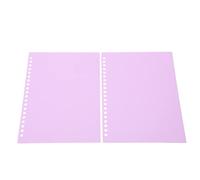 ZAWELIYO Loose Leaf Binding Cover Flexible Frosted PP Plastic 20 Holes 20 Sheets for A5 Presentation and Organization (Purple)