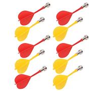 ZAWELIYO Magnetic Darts, 10Pcs Tip Darts Board Game with Flat Head Design, Needle Magnetic Connection Darts Flat Head Darts for Kids Adults with Red Yellow PVC Magnet