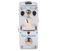 ZAWELIYO Overdrive Analogue Effect Pedal for Classic Tones Mini Pedal with Gain Control Silver Metal Body