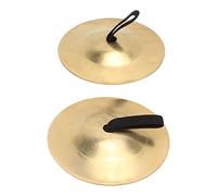 ZAWELIYO Pure Copper Finger Cymbals Compact and Portable for Belly Dancing and Children's Parties, 2 Count (Gold)