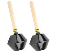 ZAWELIYO Sand Hammer Instrument, Colorful Aluminum Shaker, Perfect for Training Hearing and Creativity, for Preschool Children, 2 Pack (Black)