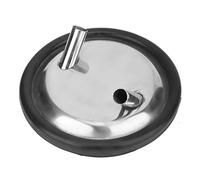 ZAWELIYO Stainless Steel Milk Bucket Lid with Gasket, Dual Port Milking Machine Cover for Cow Goat Sheep, 20.5cm Diameter Two Open Sealing Lid
