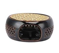 ZAWELIYO Teapot Warmer, Ceramic, Hollow Concave Design, Tealight Heater for Cozy Tea Time, Coffee Lovers, Approx. 15cm Size