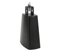 ZAWELIYO Unique Metal Cow Bell Percussion Instrument with Drumstick for Family Use Black 1 Count (5 Inch)