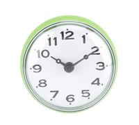 ZAWELIYO Weatherproof Suction Wall Window Mirror Bath Shower Clock Bathroom Accessories for Home Bathroom Decor (Green)