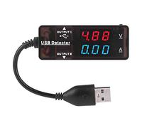 ZAWELIYO YB26VA USB Voltage Current Meter USB Power Meter USB Tester with Smart Charge Recognition Dual Display for Phones Tablets Power Banks (Bicolor)