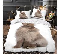 ZAWPPEUIO 3D Design Printed 3 Pcs Bedding Set Bedroom Decor Super Fluffy Rabbit Comforter Cover Easy Care Machine Washable for Boys,Kids,Women cute Animal Quilt Cover Double（200x200cm）