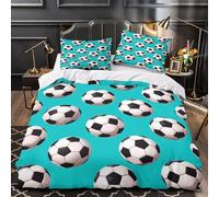 ZAWPPEUIO 3D Design Printed 3 Pcs Bedding Set Bedroom Decor Super SoccerBall Comforter Cover Easy Care Machine Washable for Boys,Kids,Women ModernGraphic Quilt Cover King（220x240cm）