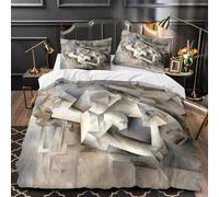 ZAWPPEUIO 3D Design Printed 3-Piece Bedding Set Room Decor Zipper Closure Super Abstract Guitar Comforter Cover Durable Easy Care for Girls,Women,Adults Cubist Duvet Cover Single（140x200cm）