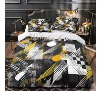 ZAWPPEUIO 3D Design Printed 3 Pieces Bedding Set Bed Decor Design Abstract Graphic Comforter Cover Washable Hypoallergenic for Boys,Girls,Adults Modern Digital Quilt Cover Single（135x200cm）