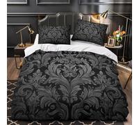 ZAWPPEUIO 3D Design Printed 3 Pieces Bedding Set Bed Decor Super Ornate Floral Comforter Cover Washable Anti-allergic for Teens,Boys,Women Baroque Quilt Cover Single（140x200cm）