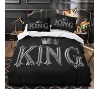ZAWPPEUIO 3D Design Printed 3 Pieces Bedding Set Room Decor Hidden Zipper Super Soft Royal Crown Decor Comforter Cover Washable Hypoallergenic for Kids,Adults,Women Quilt Cover King（220x240cm）