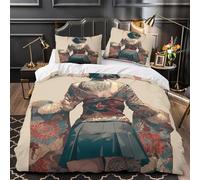 ZAWPPEUIO 3D Design Printed 3PCs Bedding Set Bedroom Decor Hidden Zipper Super Soft Japanese Tattoo Girl Comforter Cover Durable Machine Washable for Teens,Women,Boys Quilt Cover Double（200x200cm）