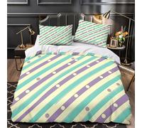 ZAWPPEUIO 3D Print 3PCs Bedding Set Home Decor Hidden Zipper Extra Diagonal Stripes Duvet Cover Easy Care Machine Washable for Teenagers,Girls,Youth Pastel Geometric Comforter Cover King（220x240cm）