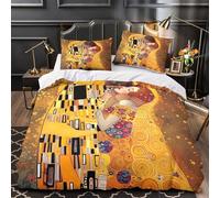 ZAWPPEUIO 3D Printed 3 Pcs Bedding Set Bedroom Decor Ultra Romantic Kiss Comforter Cover Hypoallergenic Machine Washable for Girls,Adults,Teens Nouveau Quilt Cover King（220x240cm）