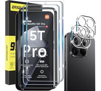ZAXGLAR Screen Protector for Xiaomi 15T Pro 5G for Tempered Glass, Pack of 2 Tempered Glass and 2 Camera Protection, HD Screen Protector, 9H Hardness Protective Film, Anti-Scratch Tempered Glass Film