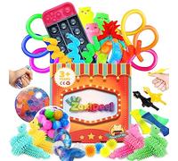 ZaxiDeel Sensory Fidget Toys Set, Fidget Pack For Anxiety Relief 35 Pcs, Stress Sensory Toys for Autism, Fidget Box with Finger Puppets Stress Ball Birthday Party Favors for Kids and Adults