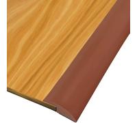 Zayejod 3 Meters Brown Carpet Trim Self Adhesive PVC Laminate Floor Door Doorway Transition Threshold Strip Tile Edgings Rubber Flooring Edge Strip(Cover Height Within 5mm)