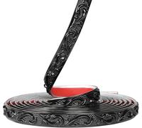 Zayejod 3 Meters Molding Trim Self Adhesive,Peel and Stick Wall Ceiling Decorative Trim,3D Wallpaper Border,Tile Trims and Edgings,Sticky Wall Lines for Mirror Edge,TV Background(Black,2CM)