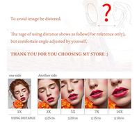 Zayeksole 8.5" Wall Mounted Bathroom Shaving Vanity Mirror with Lights, 2-Sided Magnifying Cosmetic Mirror, 360° Swivel Foldable LED Chrome Makeup Mirror,3x,Hardwired