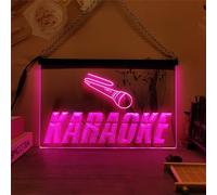 Zayeksole Karaoke Neon Sign for Wall Decor, USB Powered Dimmable LED Neon Light Up Sign for Music Bar,Pub,Club,Karaoke Stor Wall Art Decor,Pink,30x20cm