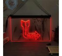 Zayeksole Live Nudes Neon Sign for Wall Decor, USB Powered Dimmable LED Neon Light Up Sign for Business Bar Pub Club,Red,30x20cm