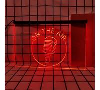 Zayeksole On The Air Dimmable Neon Sign for Wall Decor, USB Powered LED Advertising on The Air Neon Light Sign for Music Concert,Red,40x30cm