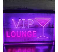 Zayeksole VIP Lounge Neon Sign for Wall Decor, Dual Color Dimming USB Powered LED Neon Lights for Hotels, Clubs, Bars,Red Purple,40x30cm