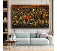 ZAYEN Famous People Portrait Wall Art print Posters Discussing The Divine Comedy With Dante Canvas Painting Living Room Decor 60x90cm Frameless