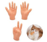 ZAYIO 3pcs Stretchy Tiny Hands for Play and Gentle Paw Coverage, Soft Fit for Small Cats, Mini Hands Finger Puppets, Fun Little Hands and Miniature Finger Puppets for Interactive Pet Play