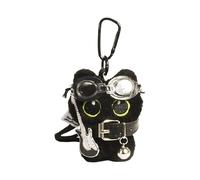ZAYIUKI Lovely Black Cats Plush Keychain Soft Toy Decoration for Backpack Accessories for Cats Lovers