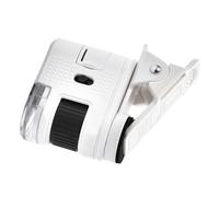 ZAYIUKI Portable 100X Magnification Mini Microscope for Smartphones with LED Illuminatiing and Clip On Design Jewels Magnifier