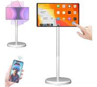 ZAYMGPD 21.5-Inch Digital Signage Display, Android Os, 4+64gb Ram, 1920 * 1080p Touchscreen, Wireless Projection Support, Adjustable Angle, 6000mah Battery, App Downloads, Wifi Connection White