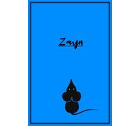 Zayn: Blaues Notizbuch mit Mäusemotiv | A5 | kariert | 120 Seiten | Softcover