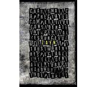 Zayn: Personalized Custom Name Journal Notebook with Positive Personality Adjectives to describe Zayn's character traits, great gift idea for Boys and Men