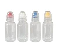 ZAYOIZY 4pcs Mini Honey Squeeze Bottle Refillable Condiment Container Dispenser with Flip Top, Camping/Travel Size Leakproof Bottles for Syrups, Ketchup, Salad Dressing, Cooking Oils
