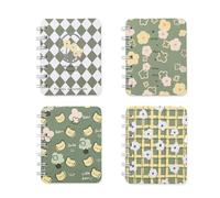 ZAYOIZY 4pcs Mini Spiral Notebook Lined Notepad Pocket Sketchbook Small Memo Pads